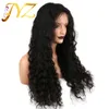 İnsan saçı dantel peruk doğal renk ucuz dantel ön peruk bebek saç kıvırmak saç peruk doğal saç çizgisi tam dantel peruk siyah kadın