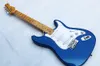 Neu kommen Custom Gitarre Ocean Blue Metallic Maple Griffbrett Black Dot Inlays Gitarre auf Lager