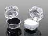 60pcs 3colors 60pcs Rings Box Jewelry clear Acrylic cheap Boxes wedding gift box ring stud dust plug box6264763