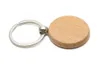 Porte-clés blanc cercle en bois porte-clés nom personnalisé porte-clés bon marché 1.25 ''# KW01Y livraison directe