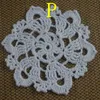 30st White Crocheted Doilies Placemat för bröllopsugn Applique Decor 8-13cm Dukmattor Vintage Coaster Pads Disc Cup Mat Aa5H01