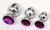 Metall Analplug 3 Größen 7,5 cm 8,5 cm 9,5 cm Analspielzeug, Butt Plug, Booty Beads, zufällige Farben Metall + Kristalljuwel 12