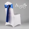 椅子のための美しいサテンの弓の結婚式のアクセサリー22色ロットチェアカバーの2つのサイズで結婚式の装飾がサッシ