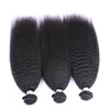 Capelli vergini indiani peruviani brasiliani Kinky Straight 3 Bundles 100% estensioni dei capelli umani Yaki mongolo malese cambogiano dritto