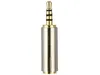 Brand new Gold 2.5 mm Male to 3.5 mm Female audio Stereo Adapter Plug Converter Headphone jack
