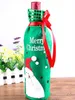 2016 Nowy Haft Santa Claus Snowman Czerwony Zielony Wino Butelka Pokrywa Ornament Na Nowy Rok Christmas Dekoracje Dostaw Torba Prezentowa TOP1401ZX2