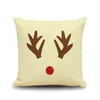 Christmas Pillow Case Office Reindeer Snowman Cushion Cover Home Sofa Hold Pillowcases Cartoon XMS Gift Pillow Cover