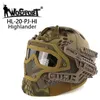 Novo capacete tático BJ MH PJ ABS Máscara com óculos para a airsoft Paintball Exército Wargame Motorcycle Cycling Hunting1738776