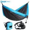 Double Single Portable Camping Hammock - Parachute Leve Nylon com Hammok Tree Straps Set- 2 Pessoas Equipamento Kids