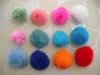 10 cm Natuurlijke Bruin Kleur Konijnenbont Pom Poms Garmeren Accessoires Schoenen Hoed Accessoire, 50pcs / Set, Gratis en Snelle Express