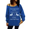 1pcs 2017 Vinter Julkvinnor Reindeer Sweater Kvinnlig hjort Snowflake Fashion Pulling Pullovers Lady Stickade bomullströjor 6864