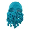 2018 Unisex Octopus Knitted Wool Ski Face Masks Event Party Halloween Knitted Hat Squid Cap Beanie Cool Gifts Mask3251213