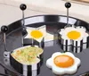 100 adet / grup Hızlı Kargo Toptan Cook Kızarmış Yumurta Gözleme Paslanmaz Çelik Kalp Şekillendirici Kalıp Kalıp Mutfak Aracı Yüzükler