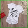 filles blanc t-shirt mode tuant promotion prix usine sortie manches courtes bébé enfants vêtements enfants lettre imprimer tops livraison gratuite