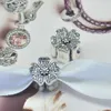 Printemps 2016 Perles en argent sterling 925 authentiques Fleur de pommier étincelante, rose blush cristal clair CZ adaptées aux bracelets à chaîne serpent Pandora