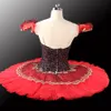 Adulto preto vermelho profissional tutu balé vermelho tutus para performance fantasia de cisne negro meninas balé tutu sd0014224b