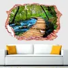 Nieuwe Mode 3D Gedrukt Venster Landschap Muurstickers Decor Slaapkamer Houseroom Stickers Huis Woondecoratie Eco-vriendelijk PVC veilig materiaal