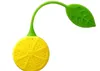 Colino per foglie di tè riutilizzabile in silicone fiore di limone bustina di tè palla bastone sfuso infusore per spezie a base di erbe strumento per il tè