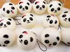 500pcs / lot gratis frakt 4cm jumbo panda squishy charms kawaii bullar bröd mobiltelefon nyckel väska rem hängande squishes lanyard