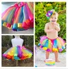 Barn regnbåge kjol ballett tutu kjol tjejer nät garn tutu kjolar prinsessa barn dans kjol prestanda kläder / fabrik direkt