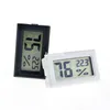 FY-11 Mini termómetro digital LCD ambiental Higrómetro Medidor de temperatura de humedad Interior Conveniente sensor de temperatura refrigerador Nevera negro blanco