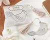 10 sztuk Love Birds BookMarker z frędzlami Bookmark Uczeń Prezent Ślub Ślubny Uchwyty Kreatywne Zakładki Party Boże Narodzenie Nowy