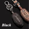 Couro genuíno Car Keychain Key Case Cover para 2014 Nissan Tiida Qashqai X-Trail Livina ensolarado Sylphy Teana Car Acessórios Key