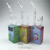 New 14mm Colorful Glass Bong Liquid Sci Water Pipes for Smoking Mini Oil Rig with Green Blue Yellow Removable Bongs