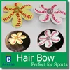 Softball Kwiat Akcesoria i Klips do włosów, Softball / Baseball / Piłka nożna / Piłka nożna Łęki Bling Hairbow
