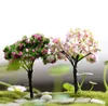 100 stks Mix Kunstmatige Mini Bomen Wilgen Sakura Fairy Garden Miniaturen Mini Terraria Figurines voor Tuin Decoratie Groothandel