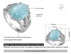 Larimar and White Cubic Zirconia 925 sterling silver jewelry Ring SS--3801 Size #6 7 8 9 Promotion Rave reviews Noble Generous New pattern