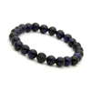 10 pièces/lot offre spéciale exquis Micro pavé noir Cz boule bijoux 8mm A Grade violet oeil de tigre pierre perles Bracelet