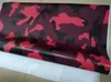 Ubran Red Large Camo Vinyl For Car Wrap With Air Release Gloss / Matt Camouflage Stickers Film Truck Printed self adhesive 1.52X30M (5x98ft)