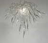 Lampes Pendentifs fabriqués à la main Lampe Lustres en cristal transparent Soufflé Murano Verre Chaîne Pendentif Lustre