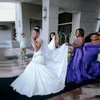 Güney Afrika Mermaid Gelinlikler Gelinlik 2017 Seksi Sevgiliye Parlak Boncuklu Kristaller Saten Beyaz Aso Ebi Stil Gelinlik