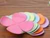 New Arrive 3D Mixed Colors Flower Petal Shape Cup Coaster Tea Coffee Cup Mat Table Decor Durable Pretty Drink Accssary