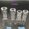 Domessess Quartz Enail Nail Banger Smoking Bowl 18mm 14mm Kvinnlig manlig fog för glas Bongs Vattenrör