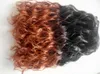 새로운 스타일 브라질 레미 T1B / 350 Hair Weft Ombre Brown Color 인간의 머리카락 확장 100g 하나의 번들 3 번들 전체 머리