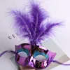 Tillverkare som säljer Halloween Party Mask Mask 61 Light Taste Children Show Feather Led Rave Toy