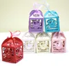 100pcs Laser Cut Hollow Float Candy Box Chocolates Boxes With Ribbon For Wedding Party Baby Shower Favor Gift