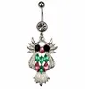 Yyjff D0196 (لون واحد) OWL 003-01 BELLY BUNLY BUNTER RINGS DANGLE ASCESSORIES Charm Charm CZ 10PCS/LOT