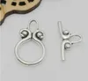 200pcs Tibetan Silver Connector Toggle Clasps Clasps Hooks Charm For Jewelry Making Bracelet