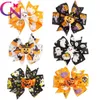 Crianças Halloween Hairpin meninas Abóbora demônio imprimir Acessórios para Cabelo desenhos animados crianças Bow Barrettes 3 polegadas 6 cores