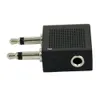 100 pz/lotto Aereo Aereo Aereo 3.5mm Per Cuffie Convertitore Audio Stereo Travel Jack Plug Splitter Adattatore