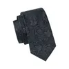 Classic Silk Tie for Men Black Tie Sets Paisley Mens Necktie Tie Hanky Cufflinks Jacquard Woven Meeting Formal Business Party Gift N-14219l