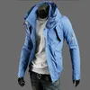 Queda-2016 marca quente homens jaqueta de inverno além de veludo quente vento parka plus size preto com capuz esporte Ao Ar Livre homens casaco de inverno