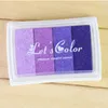 Wholesale-1PCS DIY Homemade Gradient Color ink Pad Multicolour Inkpad Decoration Fingerprint Stamp Scrapbooking Accessories