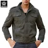 Atacado- homens casuais casuais jaquetas táticas ajustadas de primavera outono preto / cáqui / exército verde tamanho m- 6xl homens novos estilos lowas