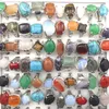 Mix Lot Men's Rings Natural Stone Rings for Natural Stone Collection Lovers Gratis verzending 50stcs Groothandel