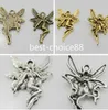 300Pcs Antique Argent Or Bronze Ange Charms Pendentif Pour Bracelet 21.5x15mm